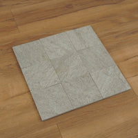 34cm x 34cm Ceramic 9-Tile Mosaic Flooring - Light Grey 4pcs (5 sq ft/box)