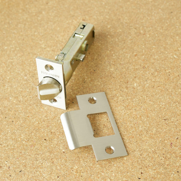 Baldwin Knob Privacy Latch & Strike Satin Nickel