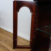 24x14x31-Inch Compact Lighted Curio Cabinet – Glass Shelving