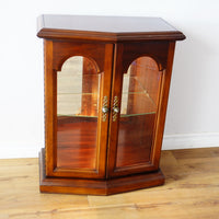 24x14x31-Inch Compact Lighted Curio Cabinet – Glass Shelving
