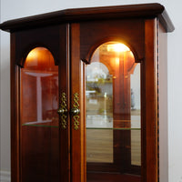 24x14x31-Inch Compact Lighted Curio Cabinet – Glass Shelving