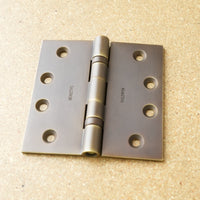 Baldwin Aged Brass Ball Bearing Hinge SQ 4"x4" Half Pair