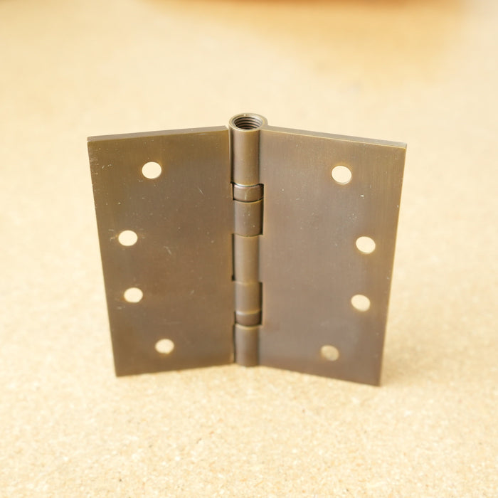 Baldwin Aged Brass Ball Bearing Hinge SQ 4"x4" Half Pair