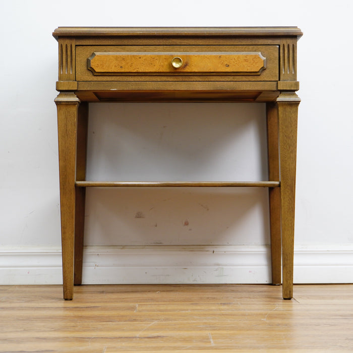 22x15x24-Inch Wood End Table – Single Drawer & Lower Shelf