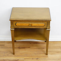 22x15x24-Inch Wood End Table – Single Drawer & Lower Shelf