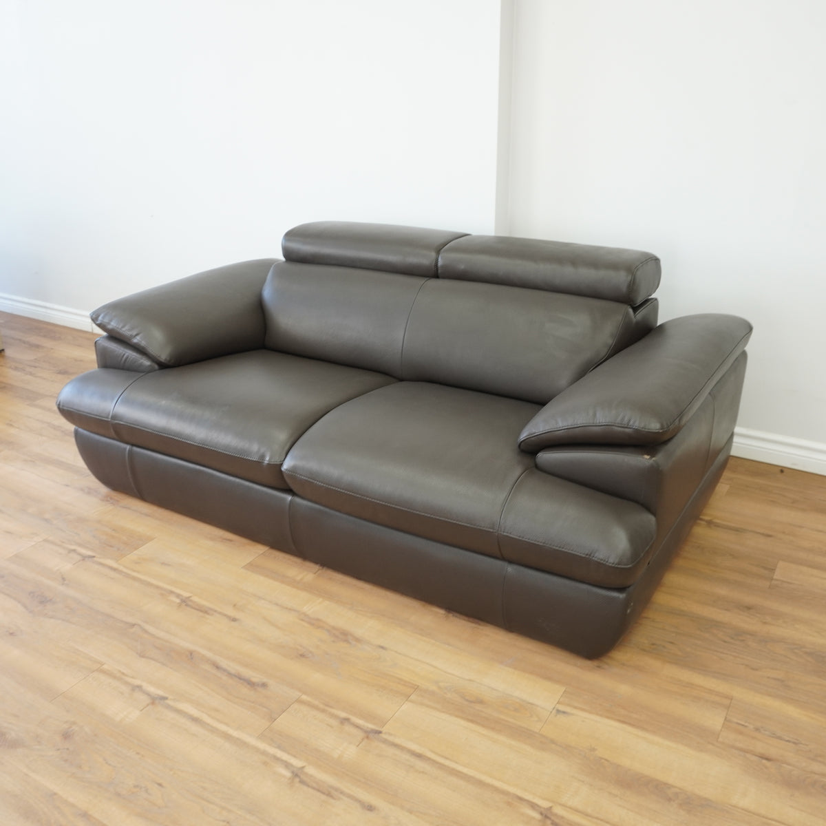 Monza II Leather 2-Seater Sofa in Dark Brown