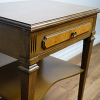22x15x24-Inch Wood End Table – Single Drawer & Lower Shelf