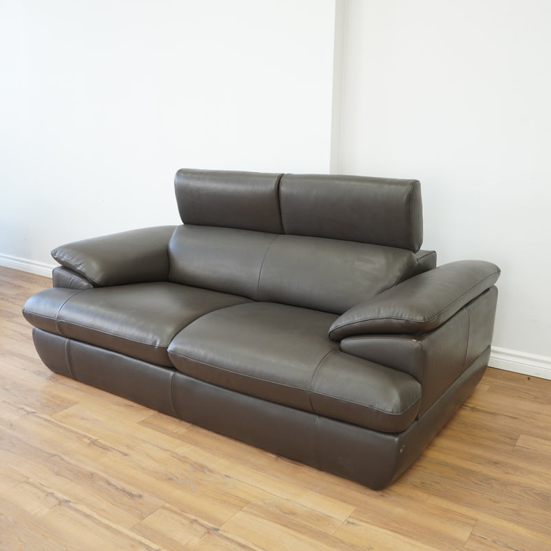 Monza II Leather 2-Seater Sofa in Dark Brown