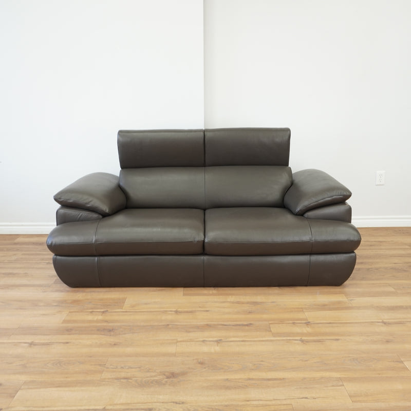 Monza II Leather 2-Seater Sofa in Dark Brown