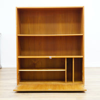 35x17x41-Inch Multi‑Compartment Wooden Storage Cabinet – Drop‑Front