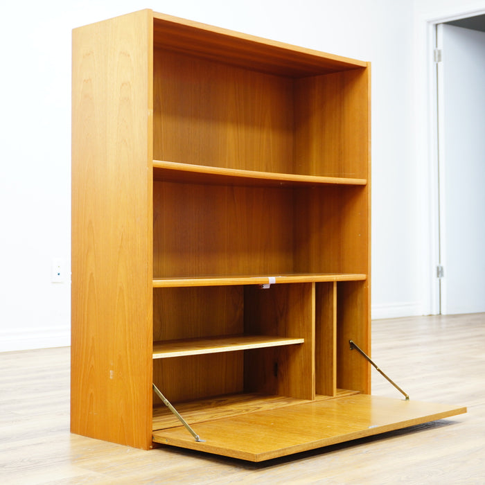 35x17x41-Inch Multi‑Compartment Wooden Storage Cabinet – Drop‑Front