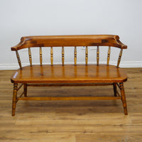 48x17x30-Inch Cinnamon 2‑Seater Hardwood Bench