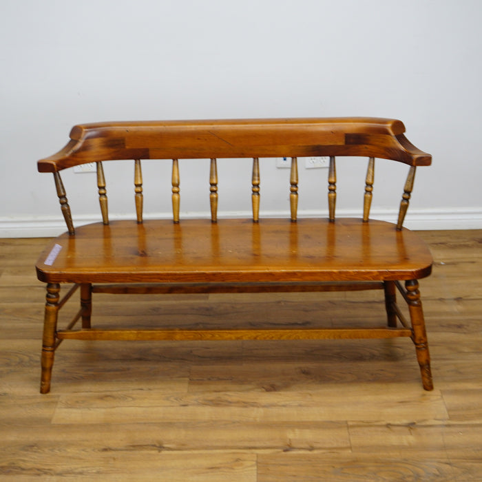 48x17x30-Inch Cinnamon 2‑Seater Hardwood Bench