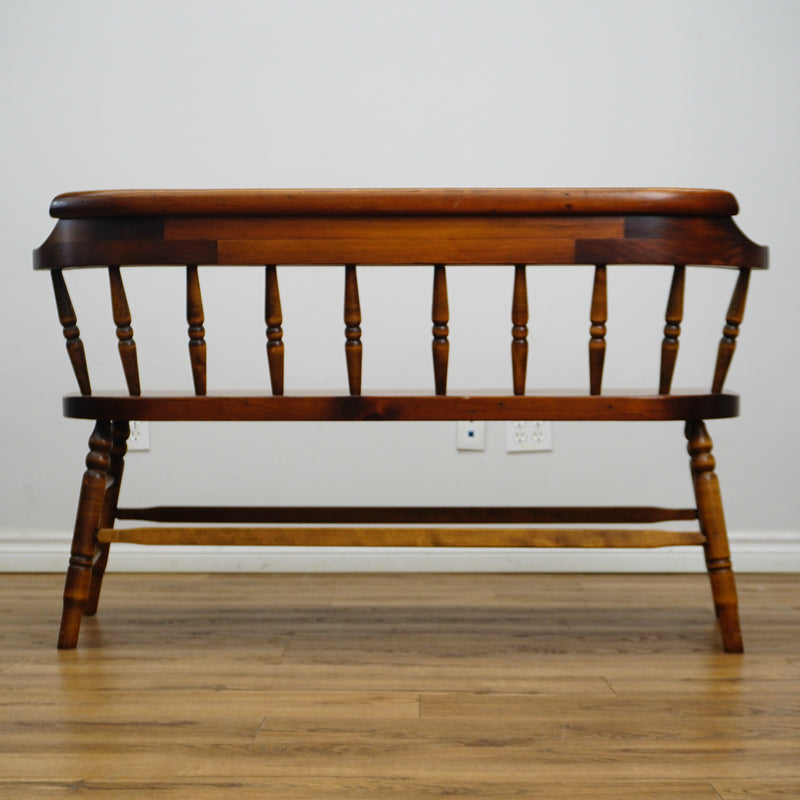 48x17x30-Inch Cinnamon 2‑Seater Hardwood Bench