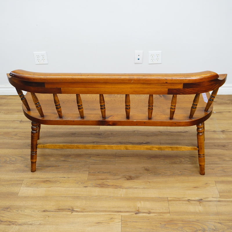 48x17x30-Inch Cinnamon 2‑Seater Hardwood Bench