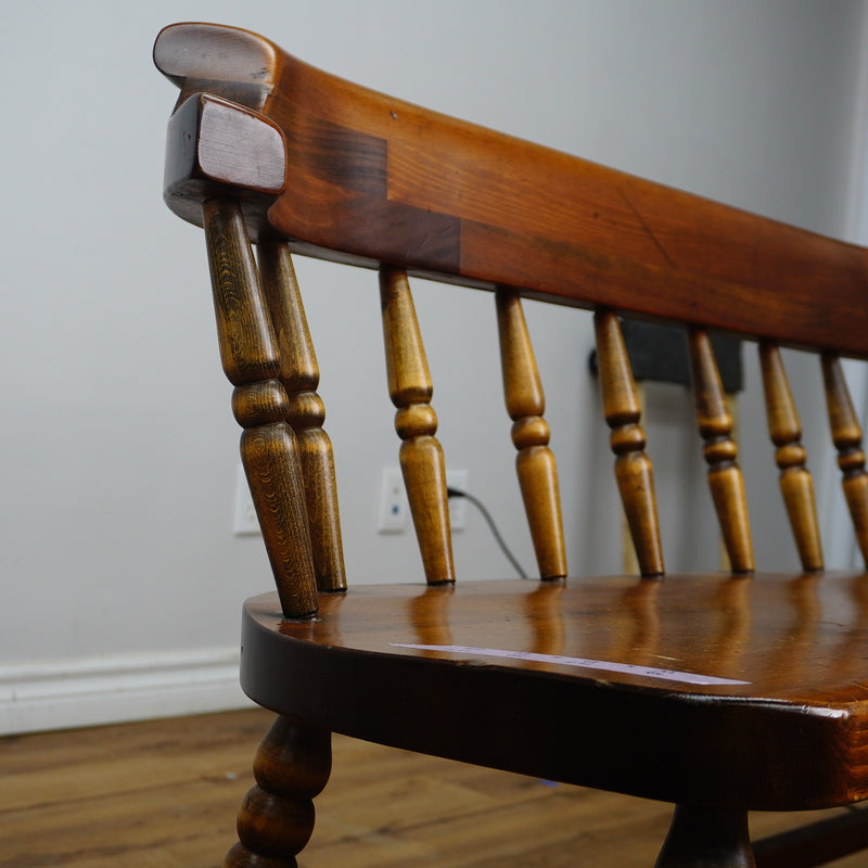 48x17x30-Inch Cinnamon 2‑Seater Hardwood Bench