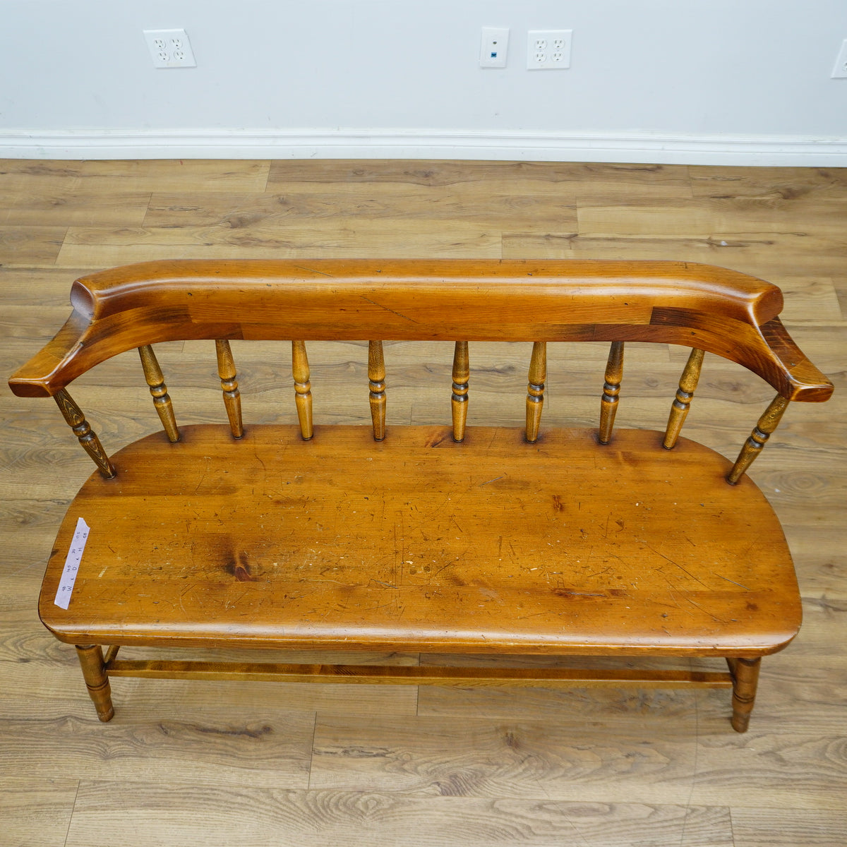 48x17x30-Inch Cinnamon 2‑Seater Hardwood Bench