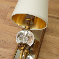 1-Light Antique Wall Sconce in Brass