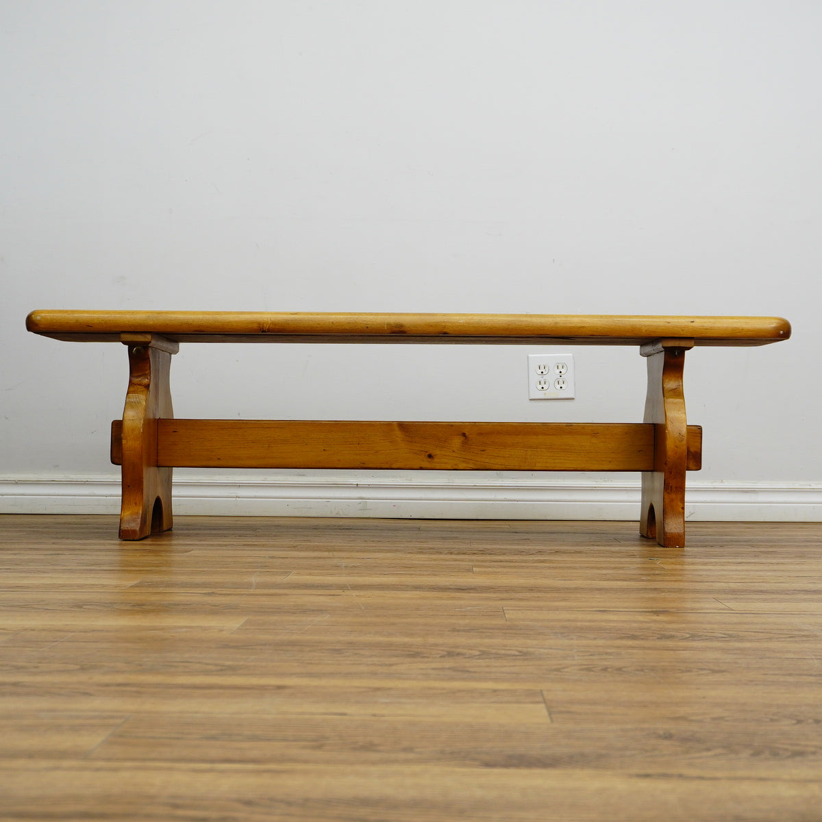 60x14x18-Inch Hardwood Ochre Bench