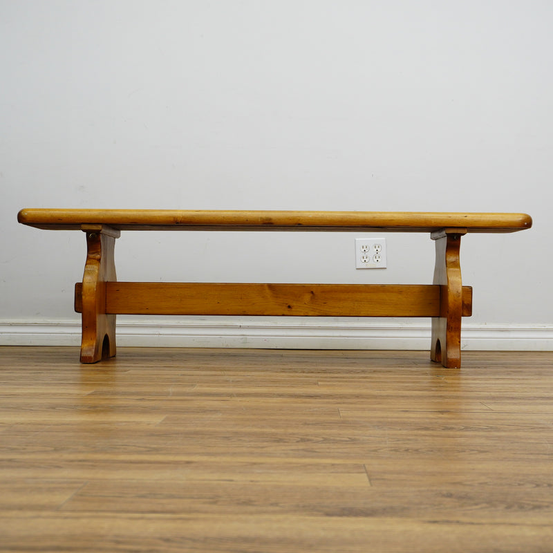 60x14x18-Inch Hardwood Ochre Bench