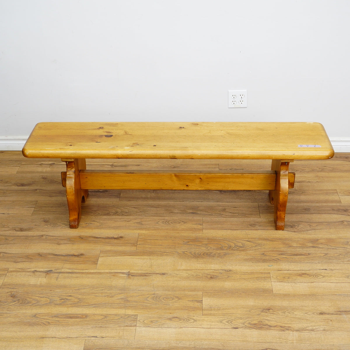 60x14x18-Inch Hardwood Ochre Bench