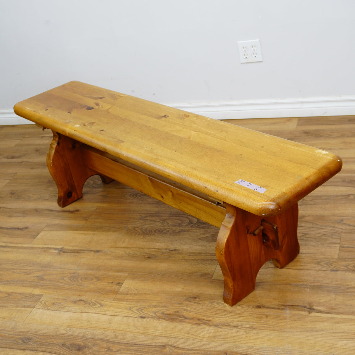 60x14x18-Inch Hardwood Ochre Bench