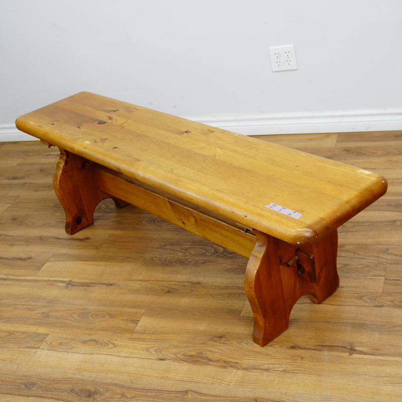 60x14x18-Inch Hardwood Ochre Bench