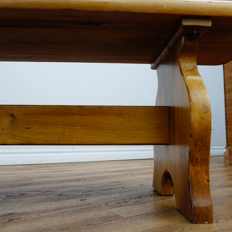 60x14x18-Inch Hardwood Ochre Bench