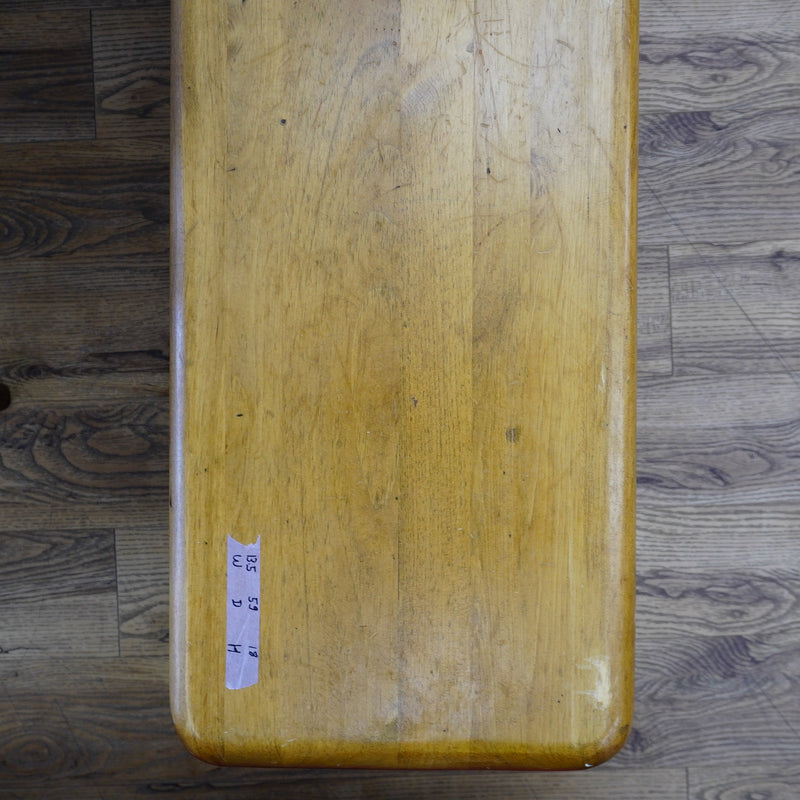 60x14x18-Inch Hardwood Ochre Bench