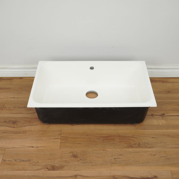 30-inch Acrylic Drop-in Sink in Matte White