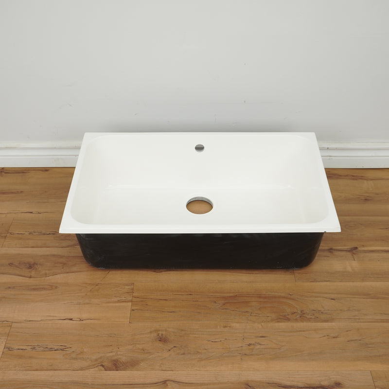 30-inch Acrylic Drop-in Sink in Matte White