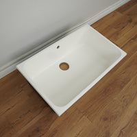 30-inch Acrylic Drop-in Sink in Matte White