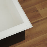 38-inch Acrylic Drop-in Double Bowl Sink in Matte White