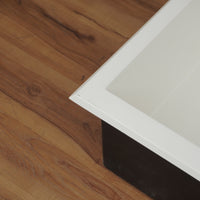 38-inch Acrylic Drop-in Double Bowl Sink in Matte White