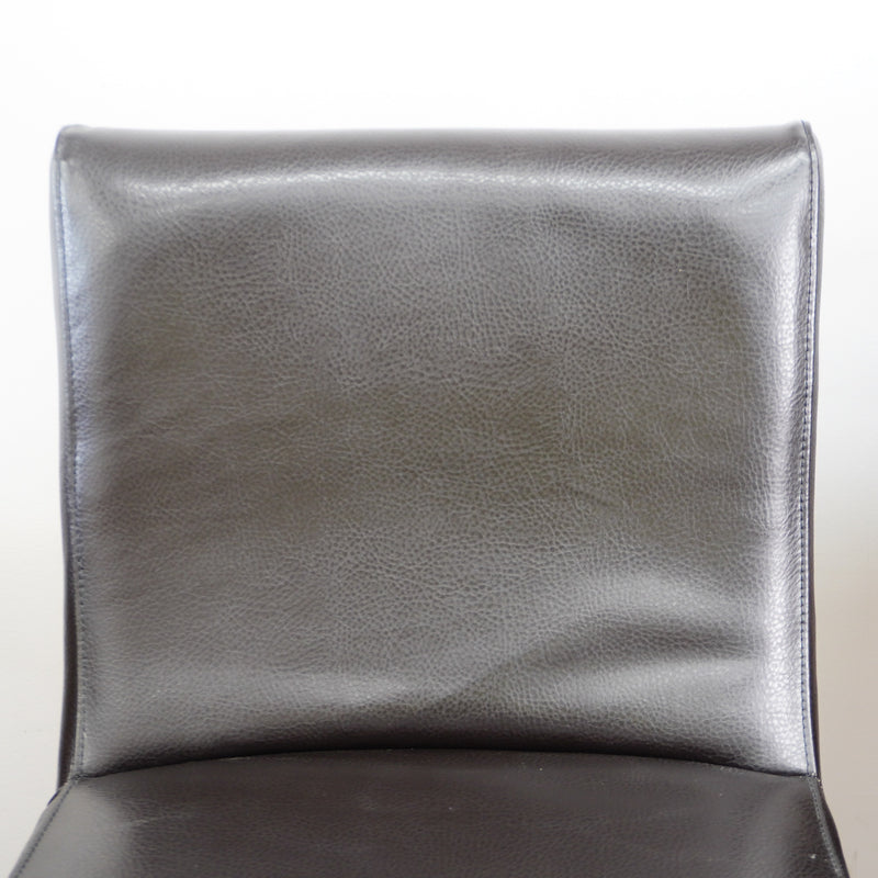 19x21x42-Inch – Black Leather Upholstered Bar Stool – High Backrest