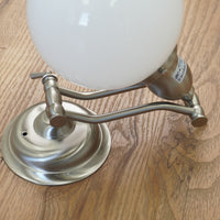 1-Light Pewter Sconce with Ball Shaped Light