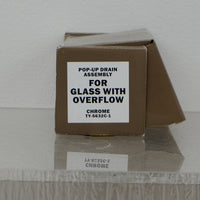 Chrome Pop-up Glass Drain & Overflow for Bathroom Sink – TY-5632C-1