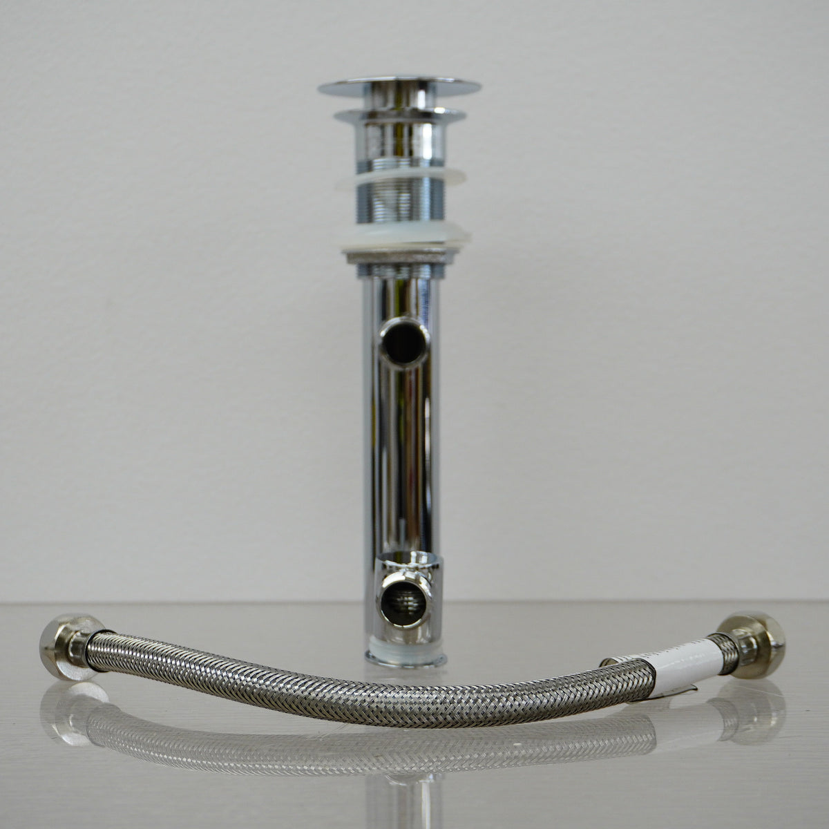 Chrome Pop-up Glass Drain & Overflow for Bathroom Sink – TY-5632C-1
