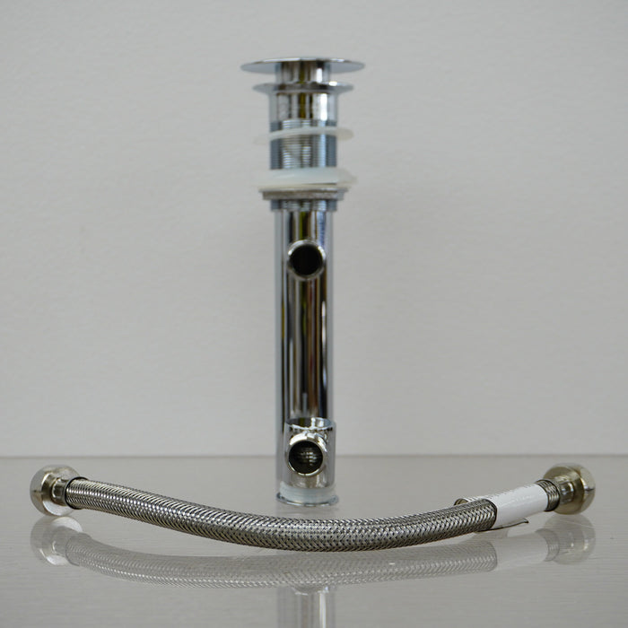 Chrome Pop-up Glass Drain & Overflow for Bathroom Sink – TY-5632C-1