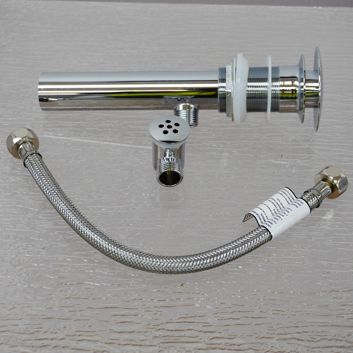 Chrome Pop-up Glass Drain & Overflow for Bathroom Sink – TY-5632C-1