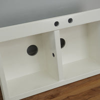 34-inch Acrylic Drop-in Double Bowl Sink in Matte White