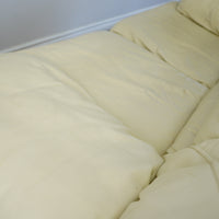 2-Seater Cream Leather Sofa