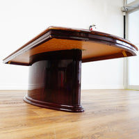 54x24x16-Inch – Dark Wood Coffee Table in Gloss Finish