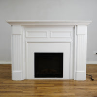 63x14x45-Inch White Fireplace Mantel w/ Realflame 1400W Electric Insert