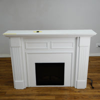 63x14x45-Inch White Fireplace Mantel w/ Realflame 1400W Electric Insert
