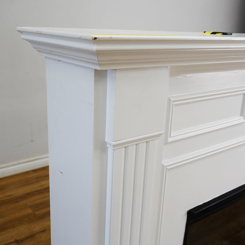 63x14x45-Inch White Fireplace Mantel w/ Realflame 1400W Electric Insert