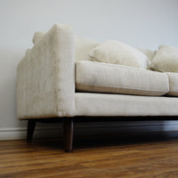 84x30x35-in Roomy Off-White 3-person Sofa with 2 End Pillows