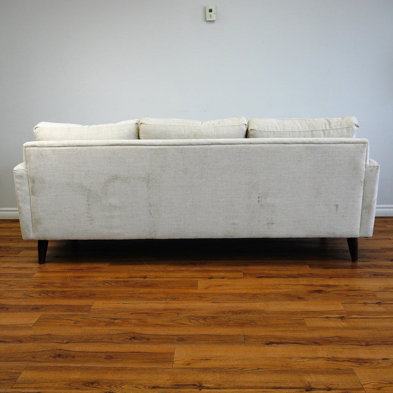 84x30x35-in Roomy Off-White 3-person Sofa with 2 End Pillows