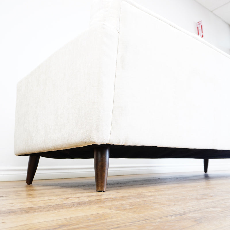84x30x35-in Roomy Off-White 3-person Sofa with 2 End Pillows