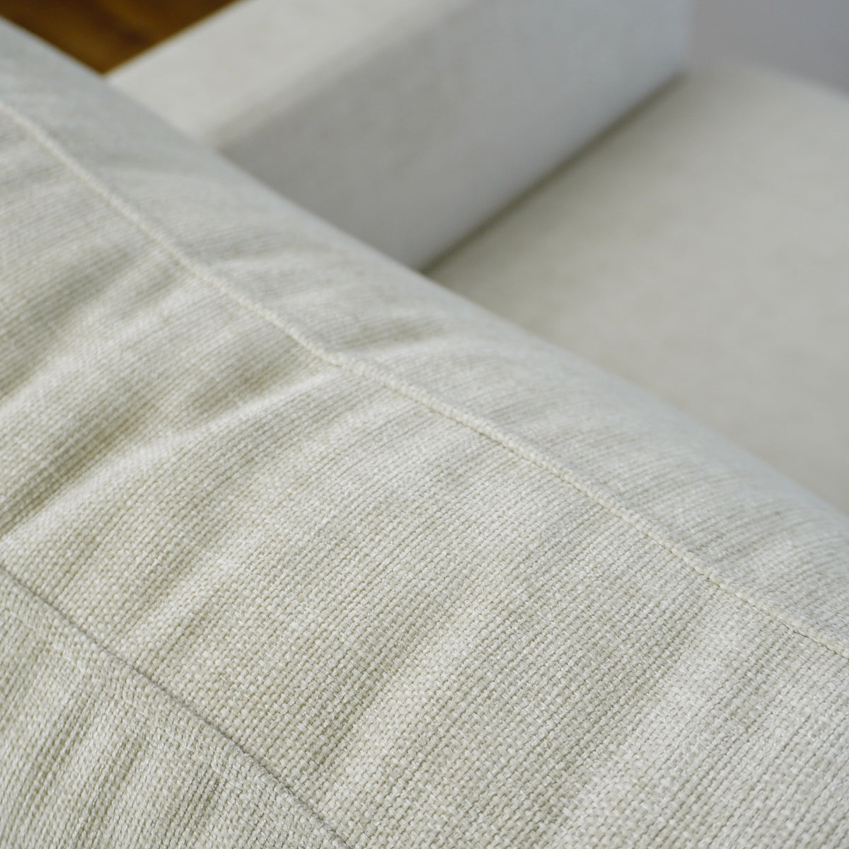 84x30x35-in Roomy Off-White 3-person Sofa with 2 End Pillows